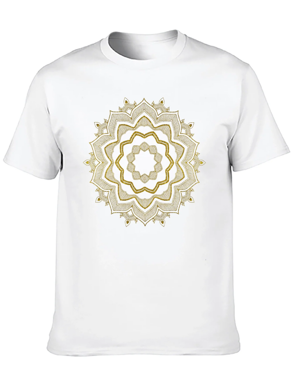 Mens Black Tee with Golden Mandala Design product image 9