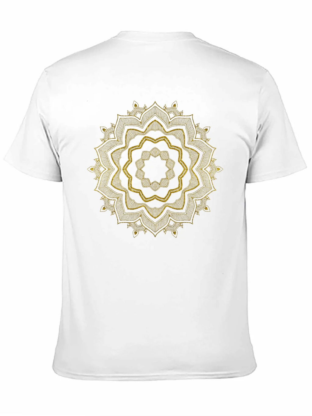 Mens Black Tee with Golden Mandala Design product image 10