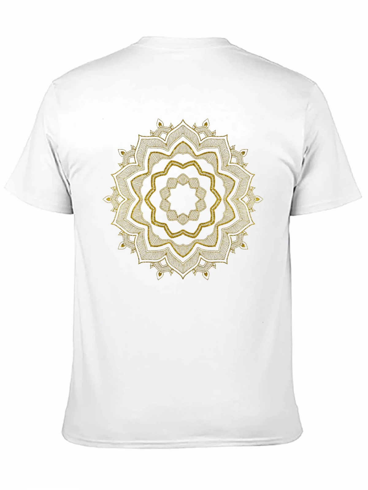 Mens Black Tee with Golden Mandala Design product image 10