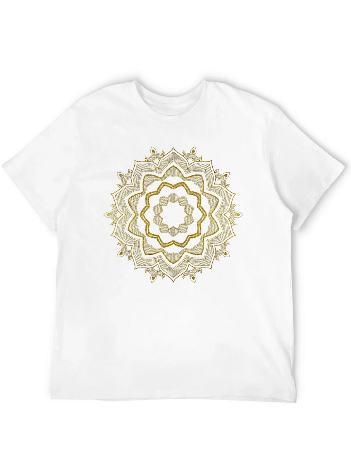 Mens Black Tee with Golden Mandala Design product image 11