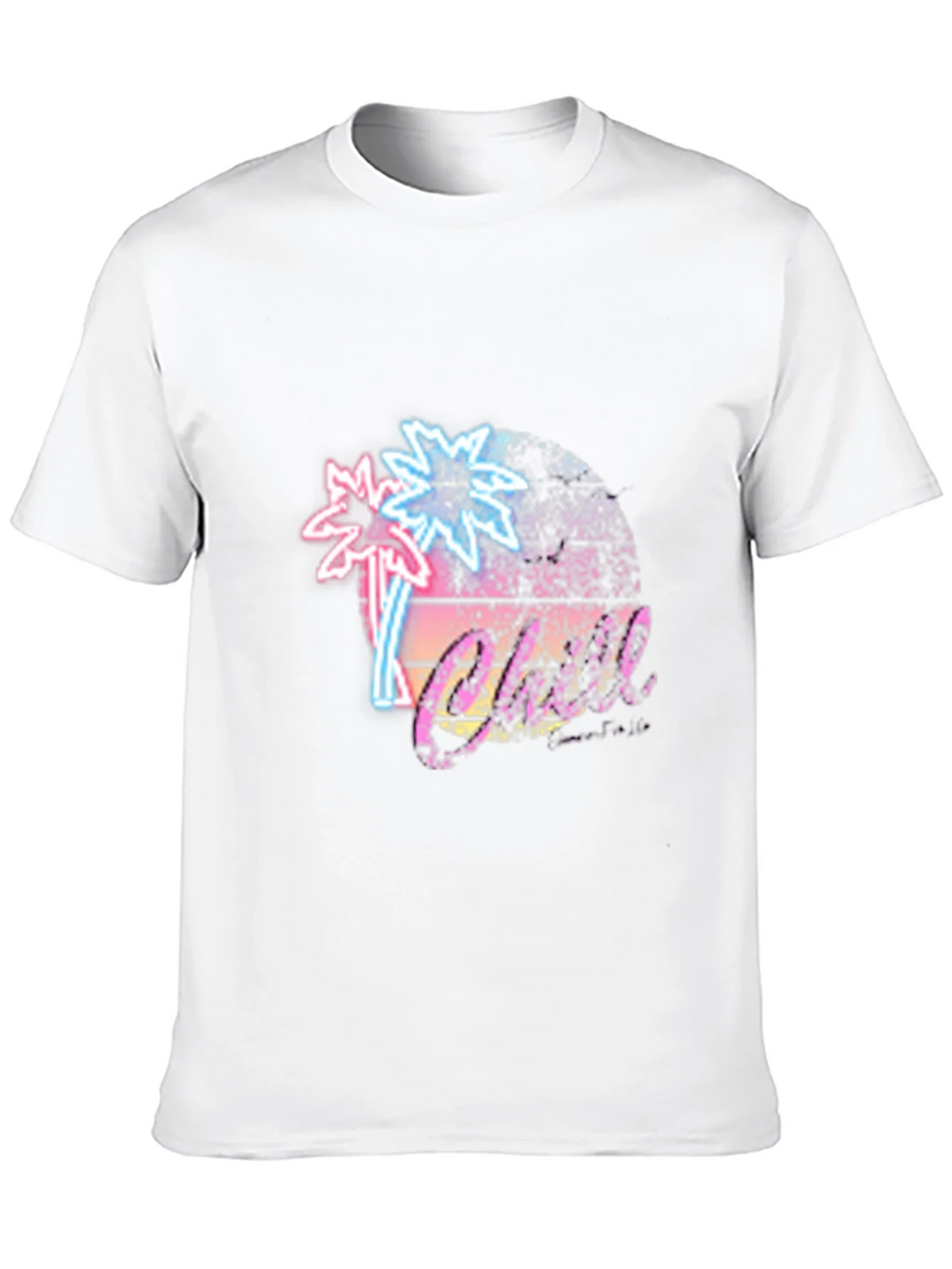 Retro Palm Tree T-Shirt Black Neon Design product image 12