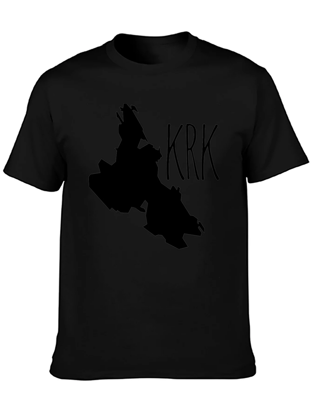 Krk Island Silhouette Black T-Shirt product image 3