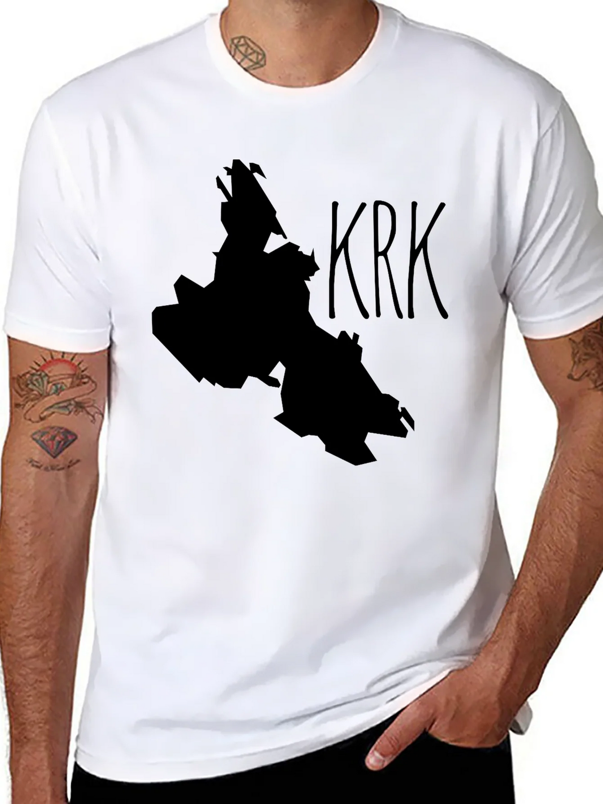 Krk Island Silhouette Black T-Shirt product image 7