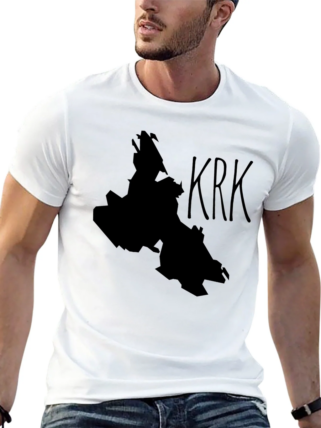 Krk Island Silhouette Black T-Shirt product image 12