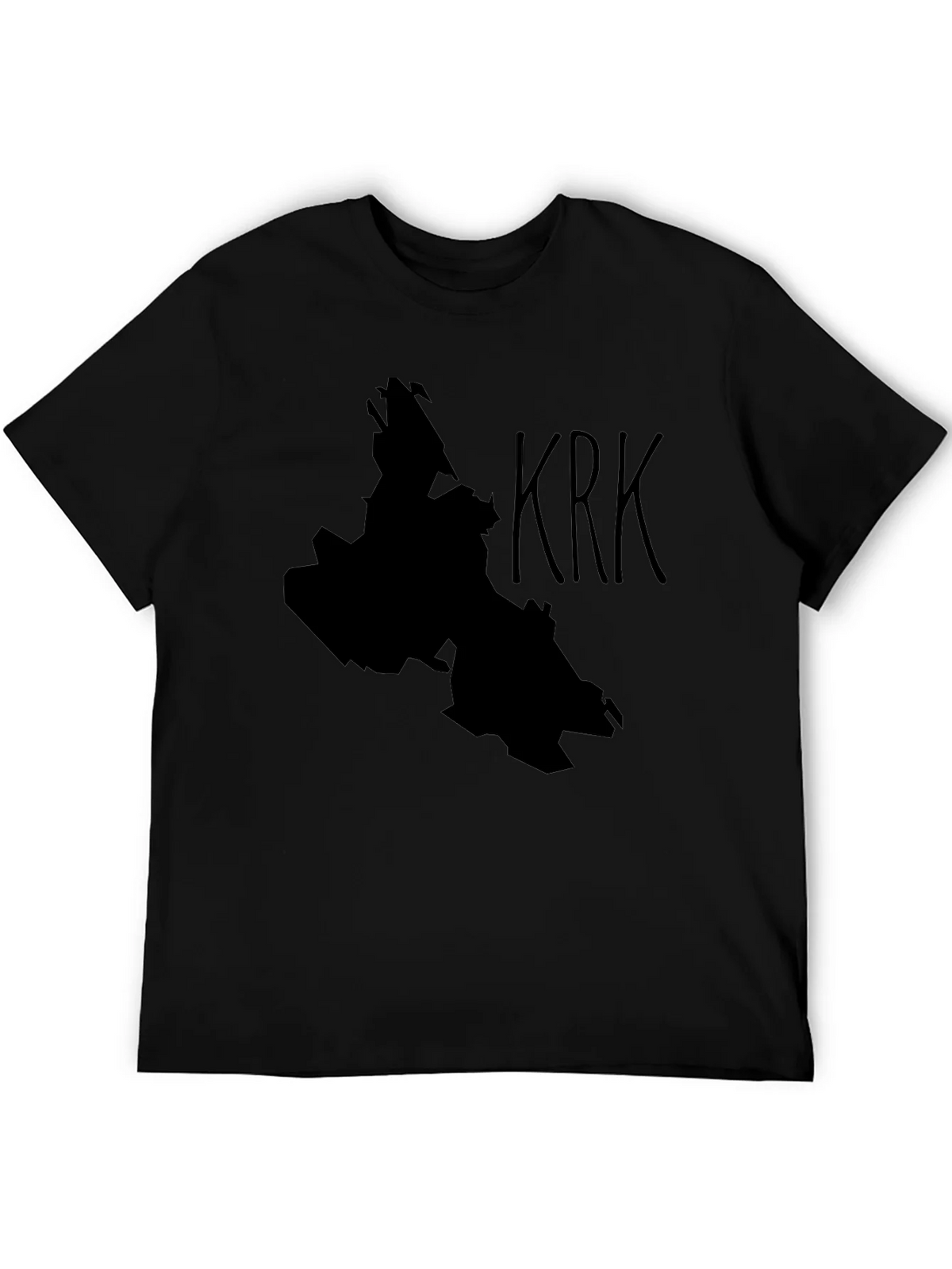 Krk Island Silhouette Black T-Shirt product image 5