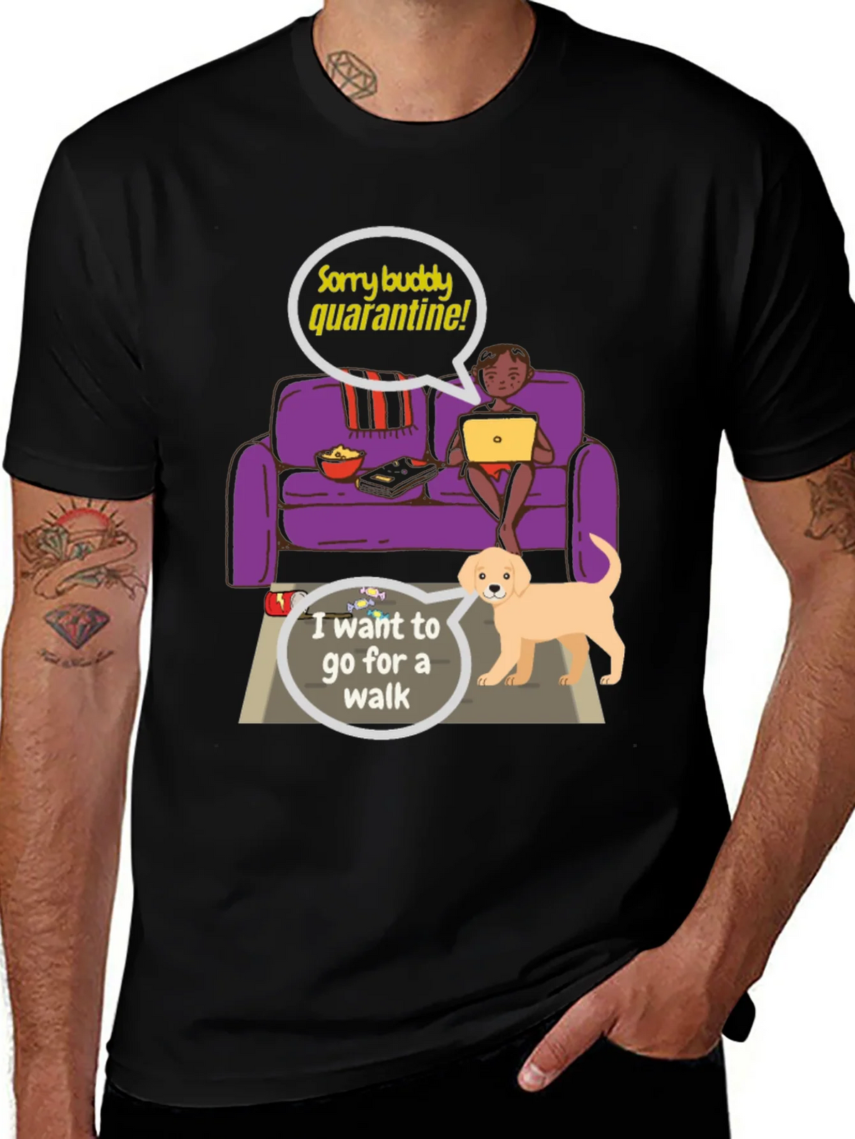 Quarantine Buddy Graphic T-Shirt product image 1