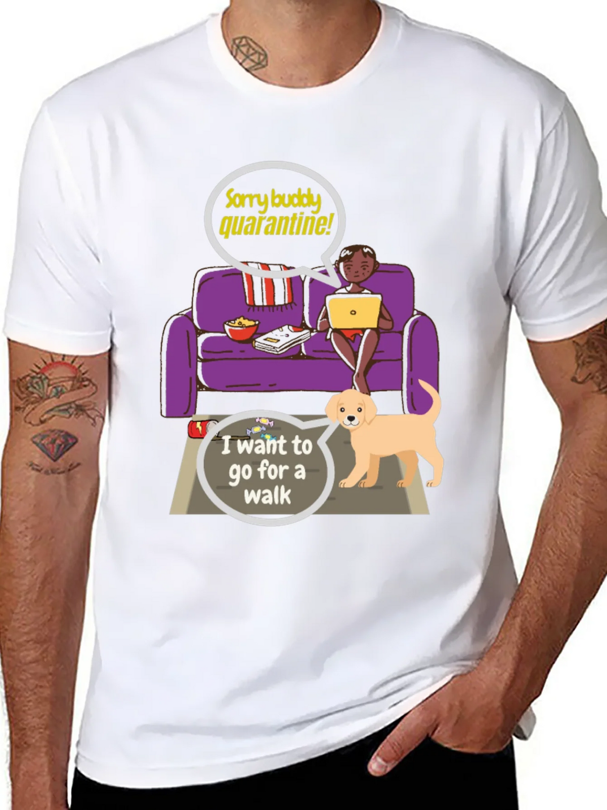 Quarantine Buddy Graphic T-Shirt product image 7