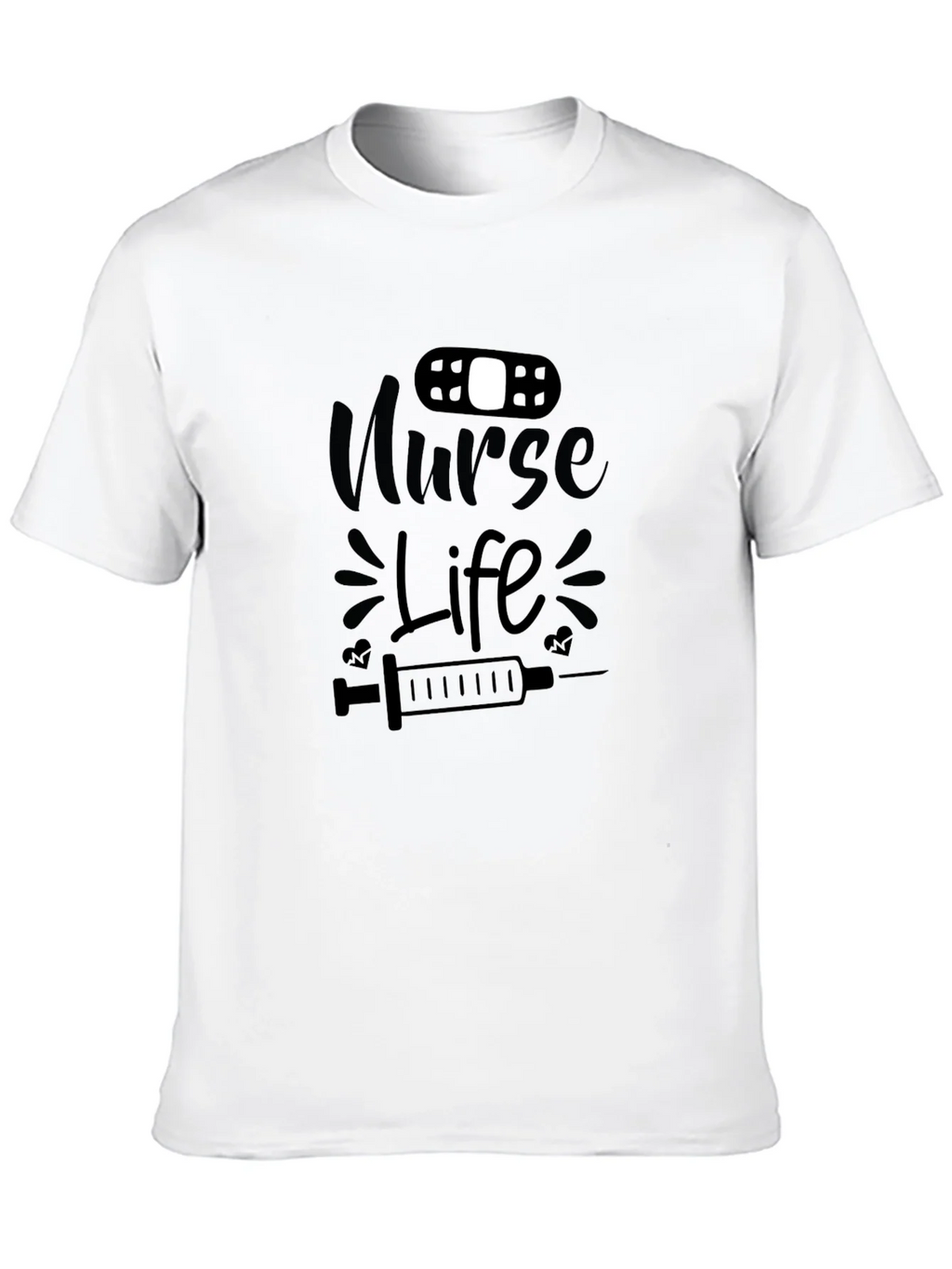 Nurse Life Graphic T-Shirt - Black Cotton Tee product image 9