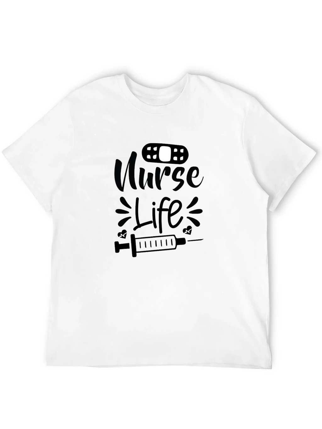 Nurse Life Graphic T-Shirt - Black Cotton Tee product image 11