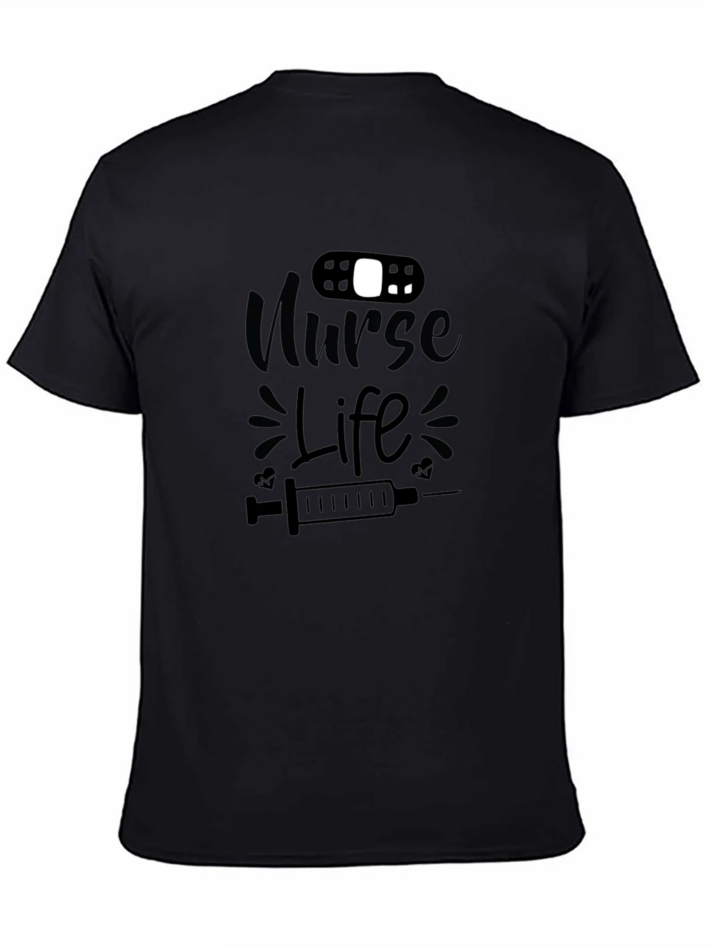 Nurse Life Graphic T-Shirt - Black Cotton Tee product image 4