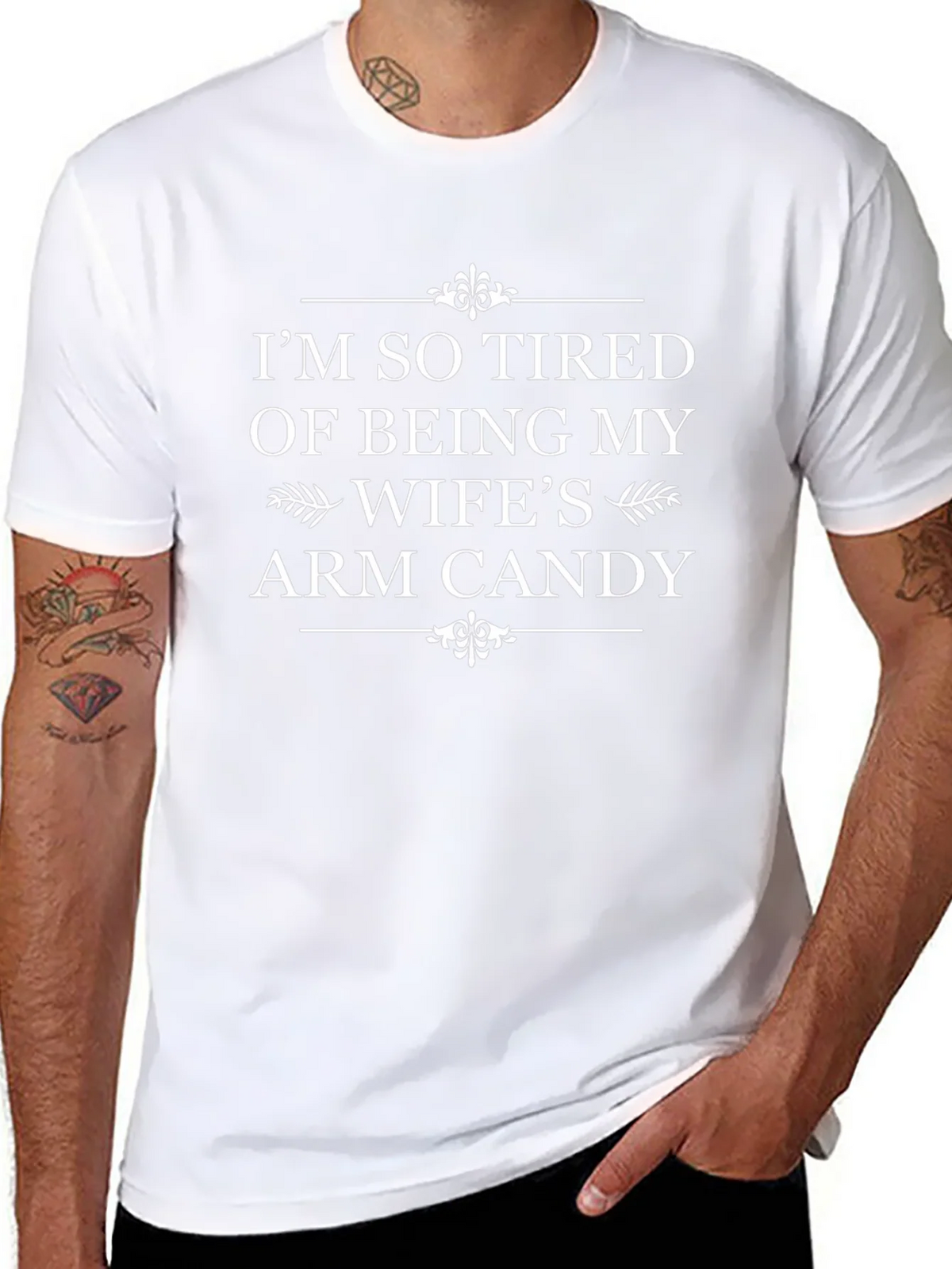 Funny Wifes Arm Candy Mens T-Shirt product image 7