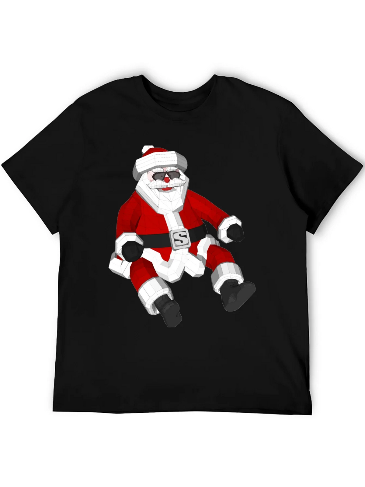 Geometric Santa T-Shirt - Holiday Style! product image 8
