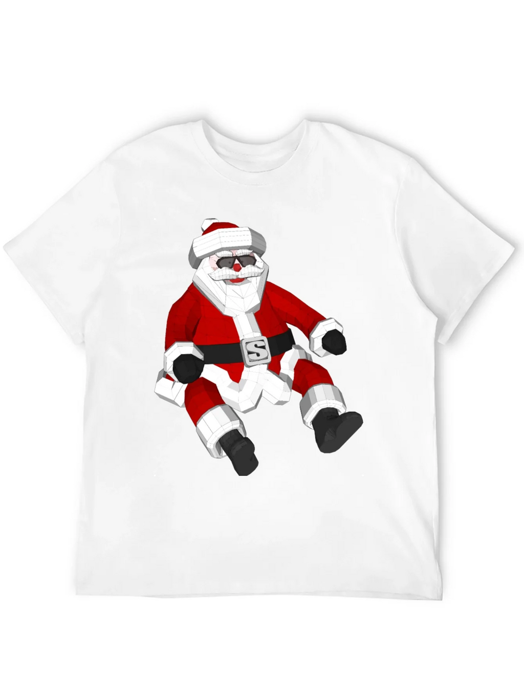 Geometric Santa T-Shirt - Holiday Style! product image 3