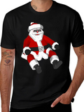 Geometric Santa T-Shirt - Holiday Style! product image 1