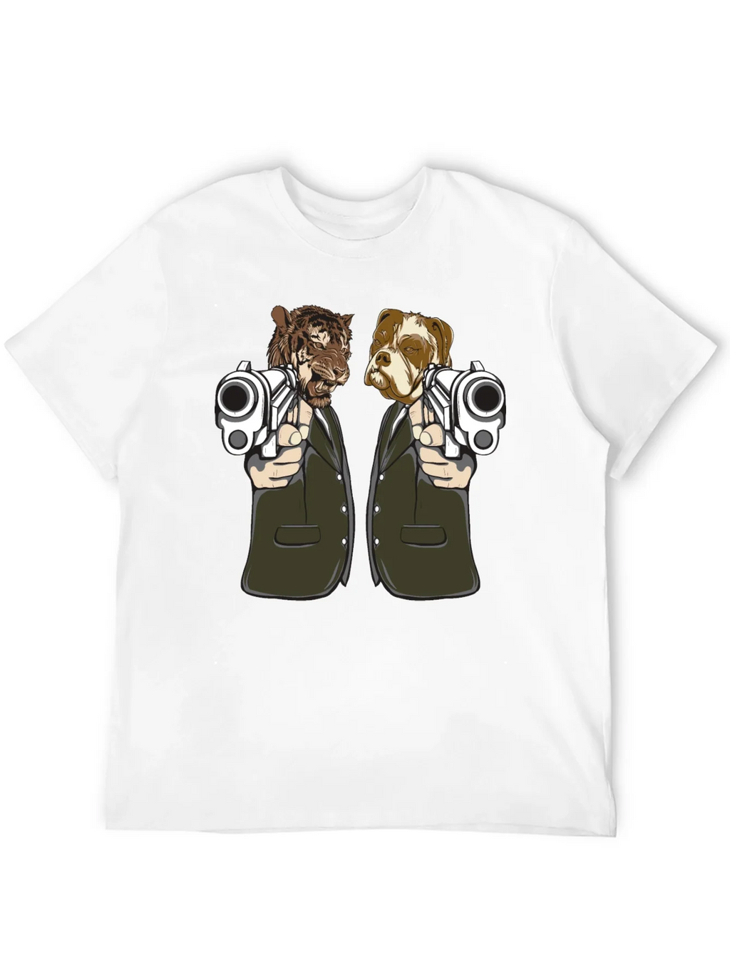 Gangster Animals Graphic Tee - Tiger & Dog product image 3