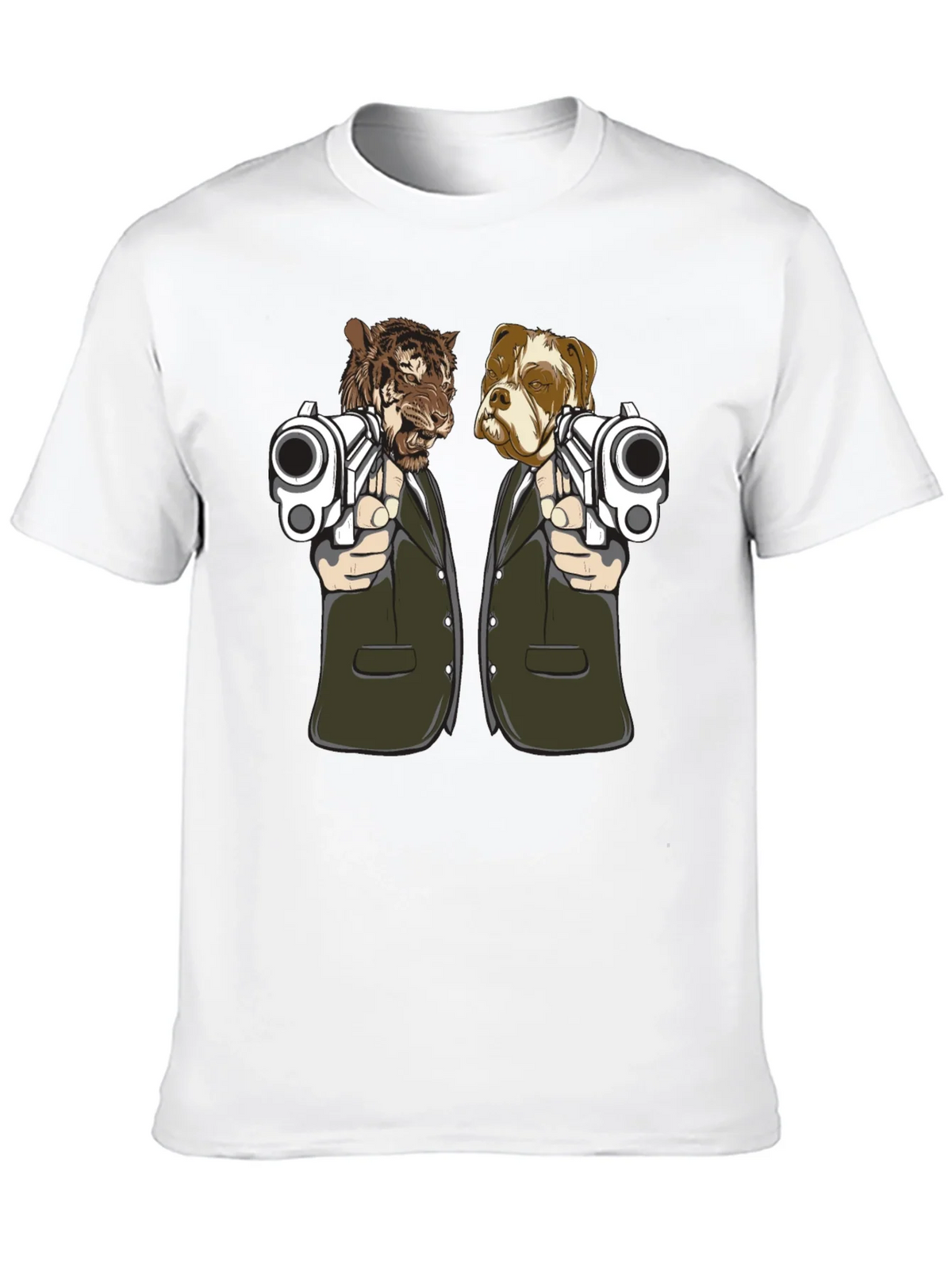 Gangster Animals Graphic Tee - Tiger & Dog product image 12
