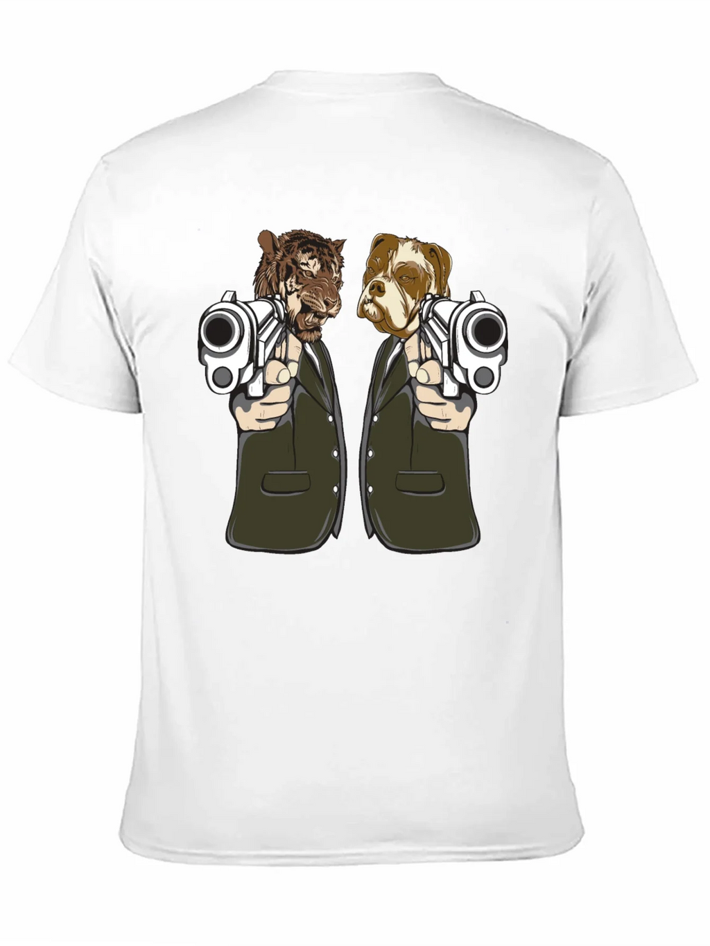 Gangster Animals Graphic Tee - Tiger & Dog product image 2