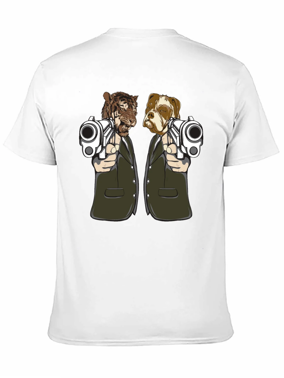 Gangster Animals Graphic Tee - Tiger & Dog product image 2