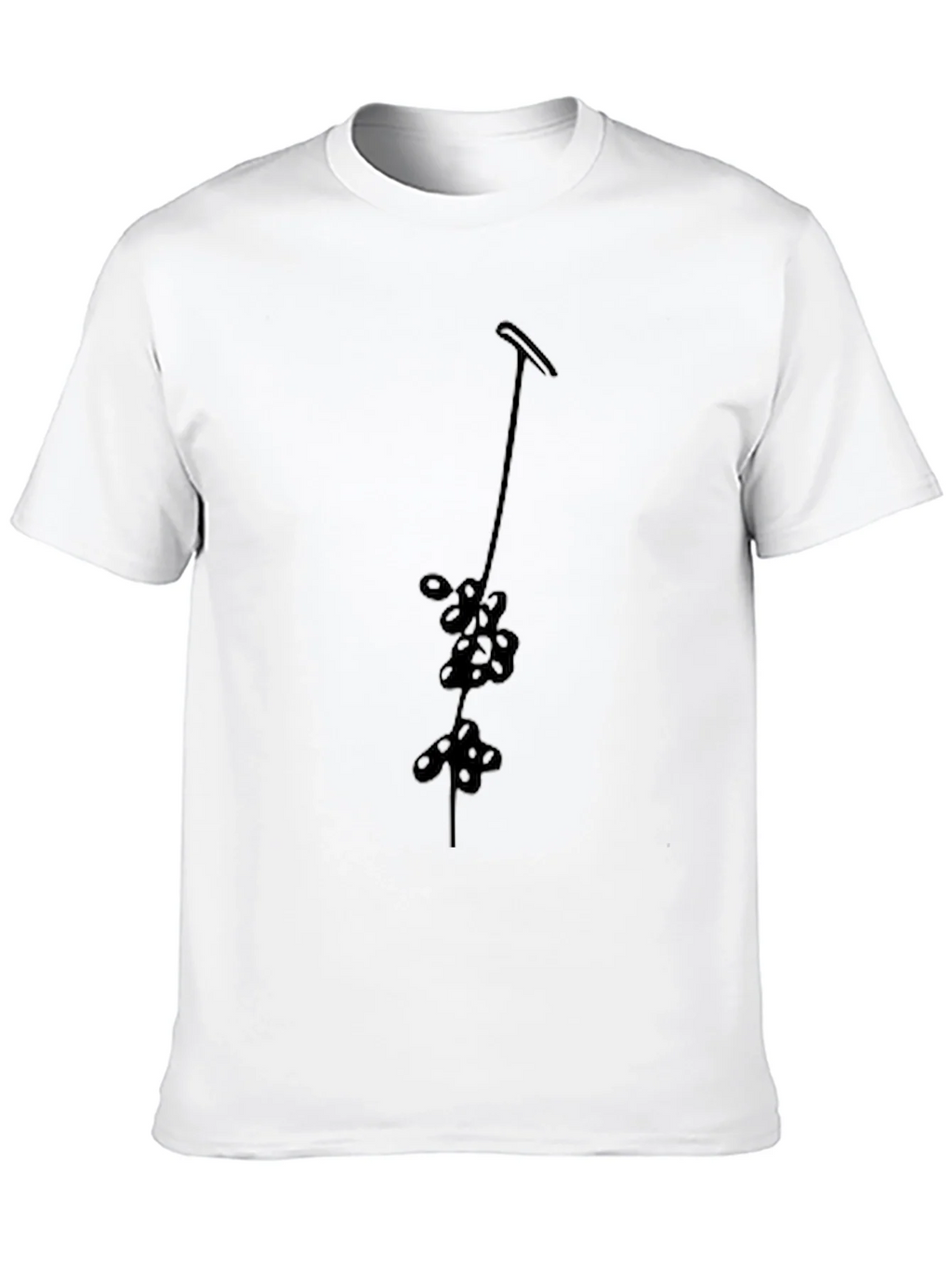 Minimalist Floral Vine Black T-Shirt product image 9