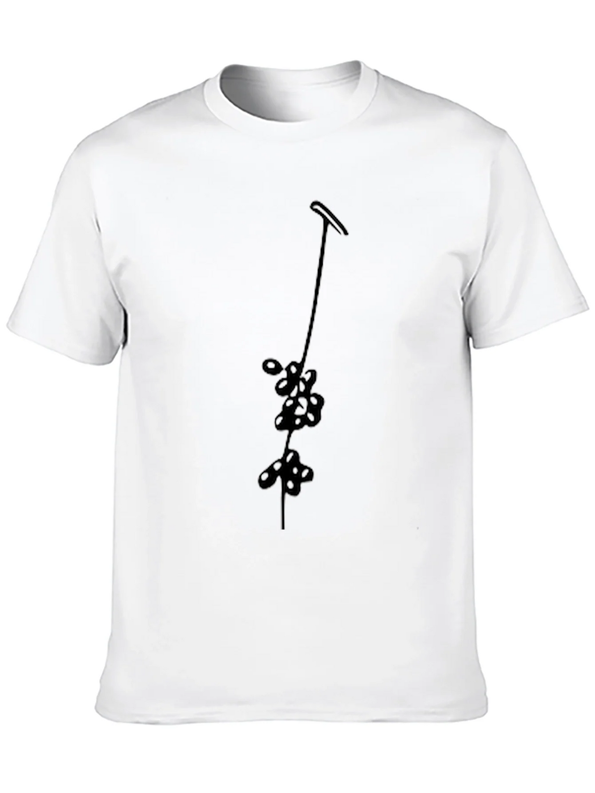 Minimalist Floral Vine Black T-Shirt product image 9