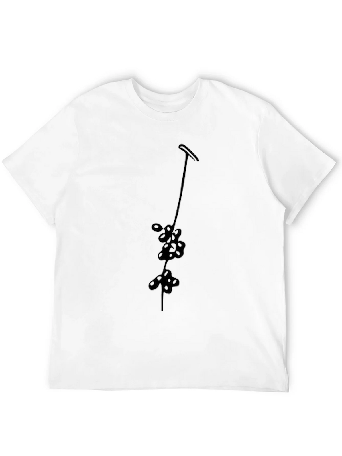 Minimalist Floral Vine Black T-Shirt product image 11
