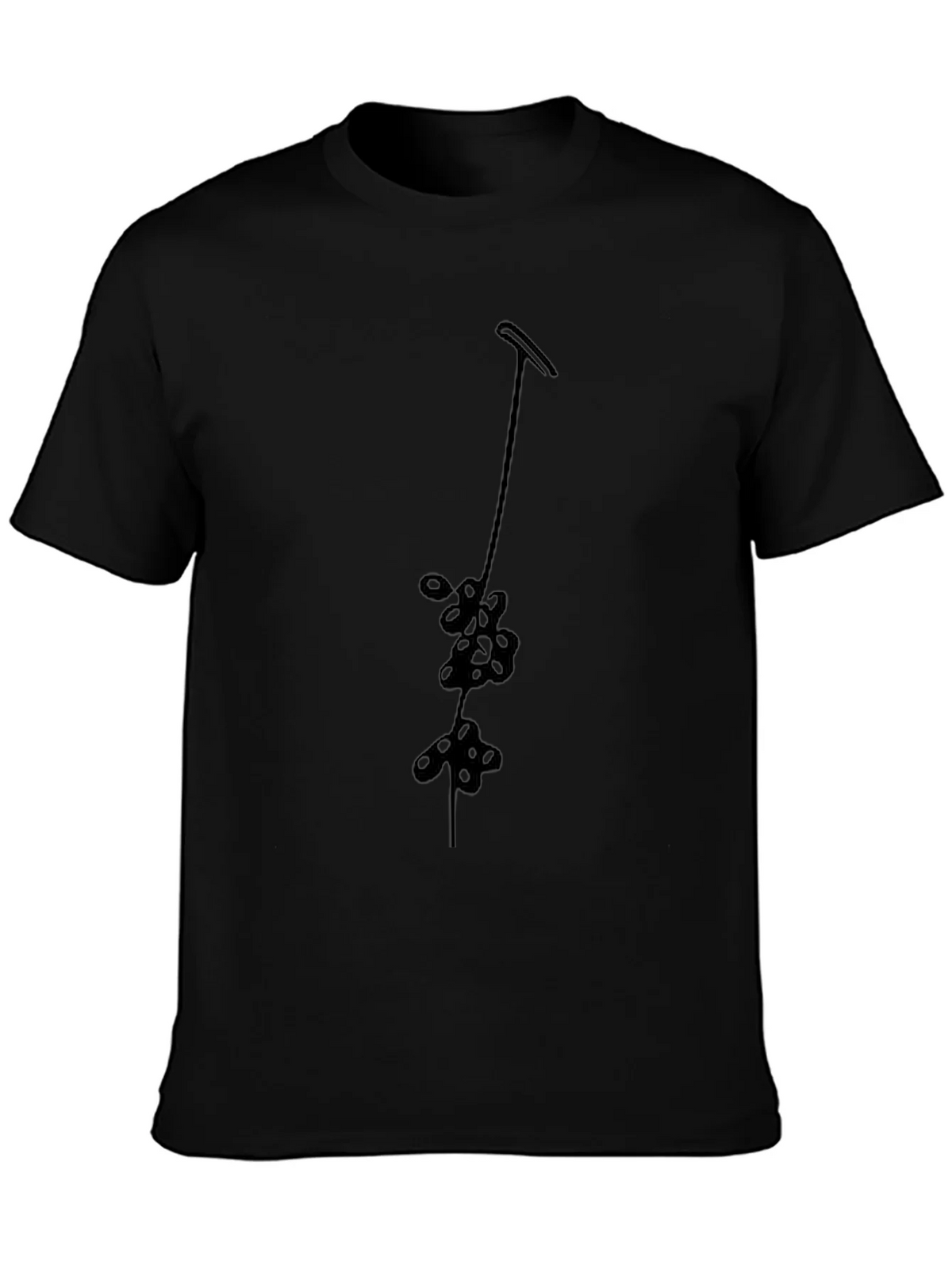 Minimalist Floral Vine Black T-Shirt product image 3
