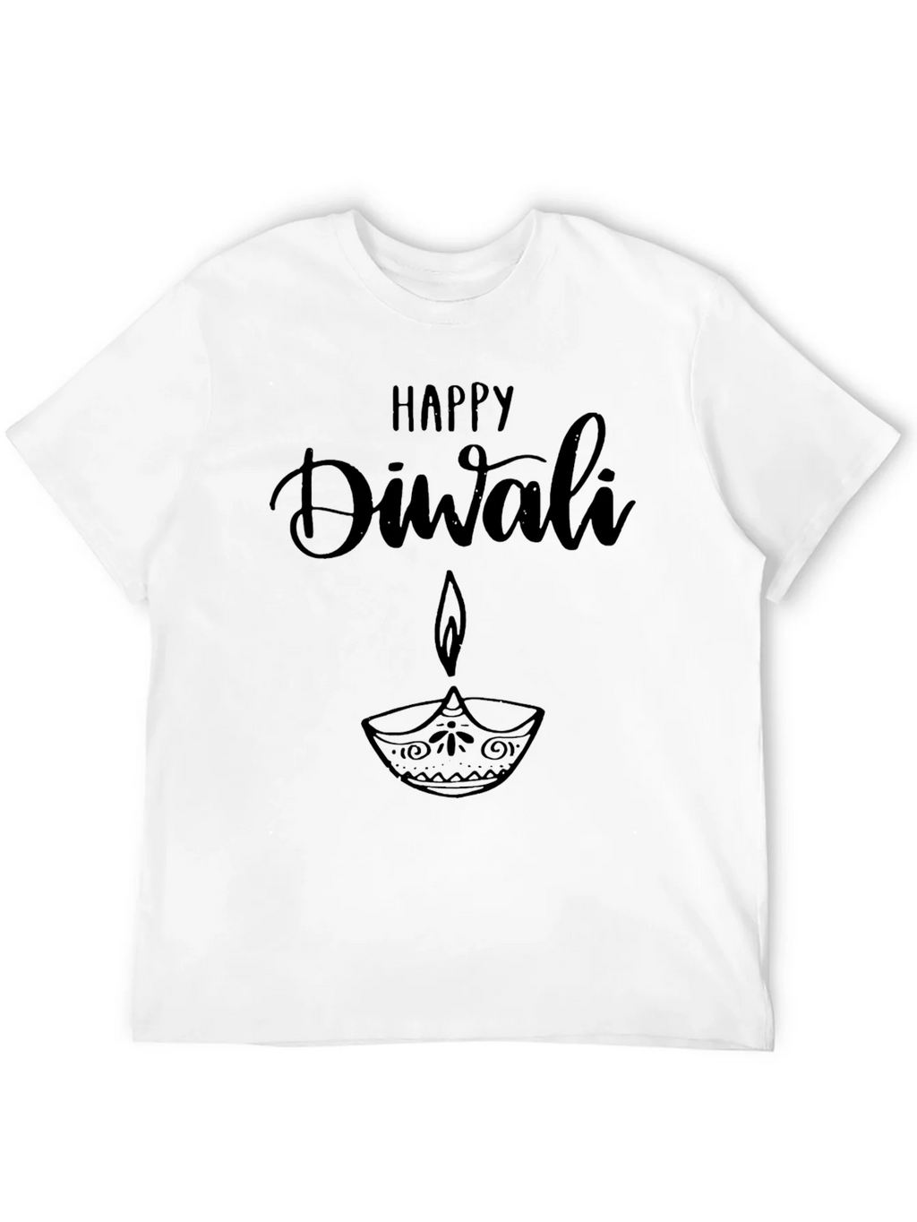 Happy Diwali Graphic T-Shirt - Black product image 3