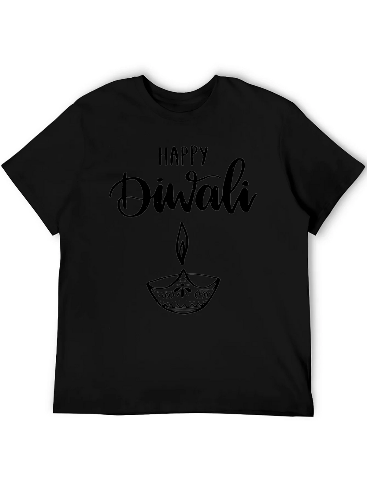 Happy Diwali Graphic T-Shirt - Black product image 8