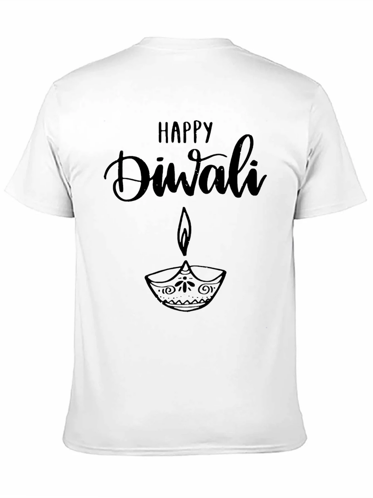 Happy Diwali Graphic T-Shirt - Black product image 2