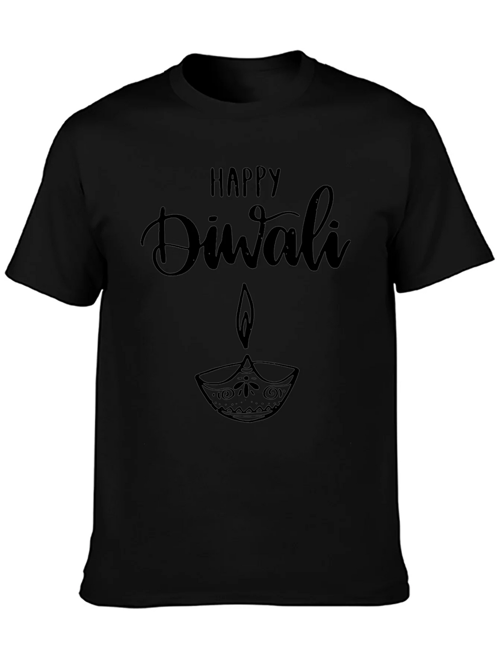 Happy Diwali Graphic T-Shirt - Black product image 6