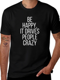 Be Happy T-Shirt - Motivational Graphic Tee product image 1