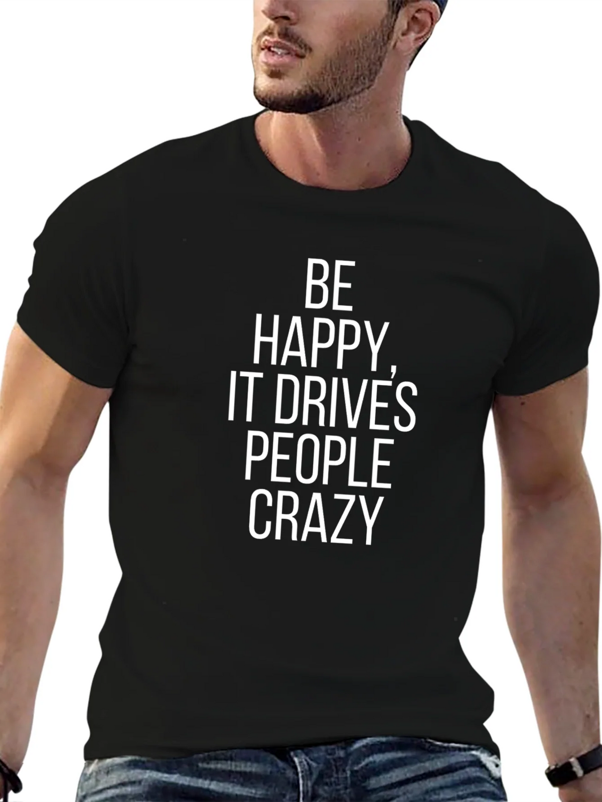 Be Happy T-Shirt - Motivational Graphic Tee product image 6