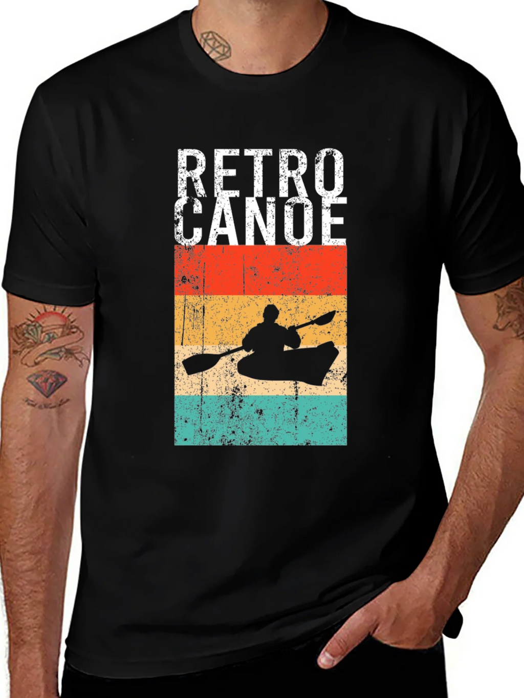 Retro Canoe Graphic T-Shirt product image 1