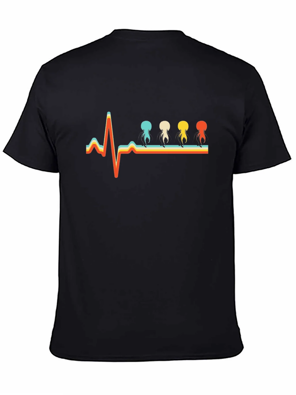 Retro Heartbeat Jellyfish T-Shirt - Unique Design product image 4