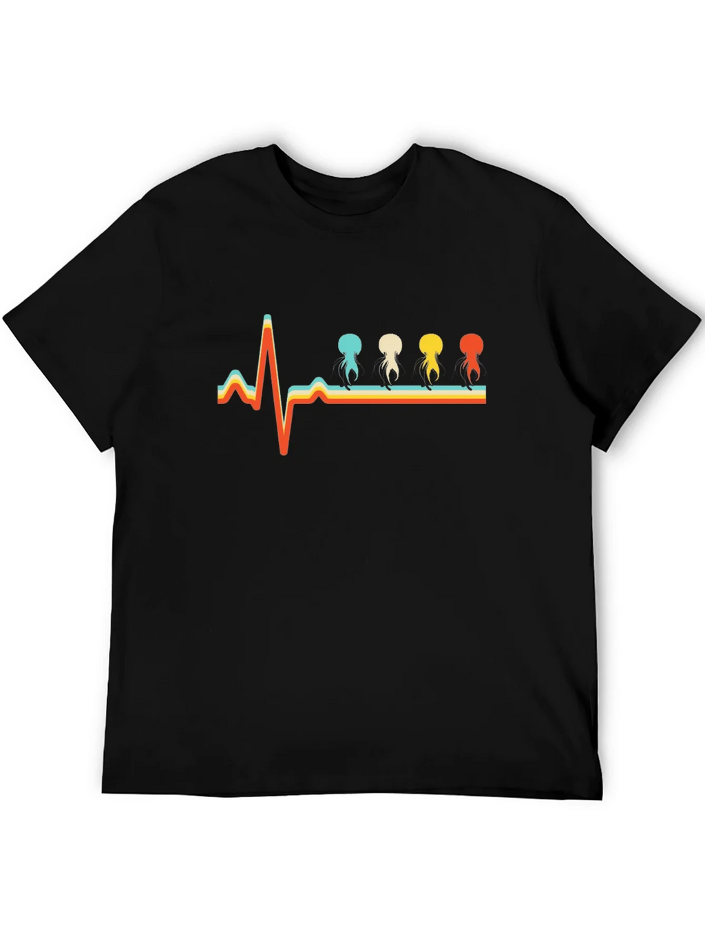 Retro Heartbeat Jellyfish T-Shirt - Unique Design product image 5