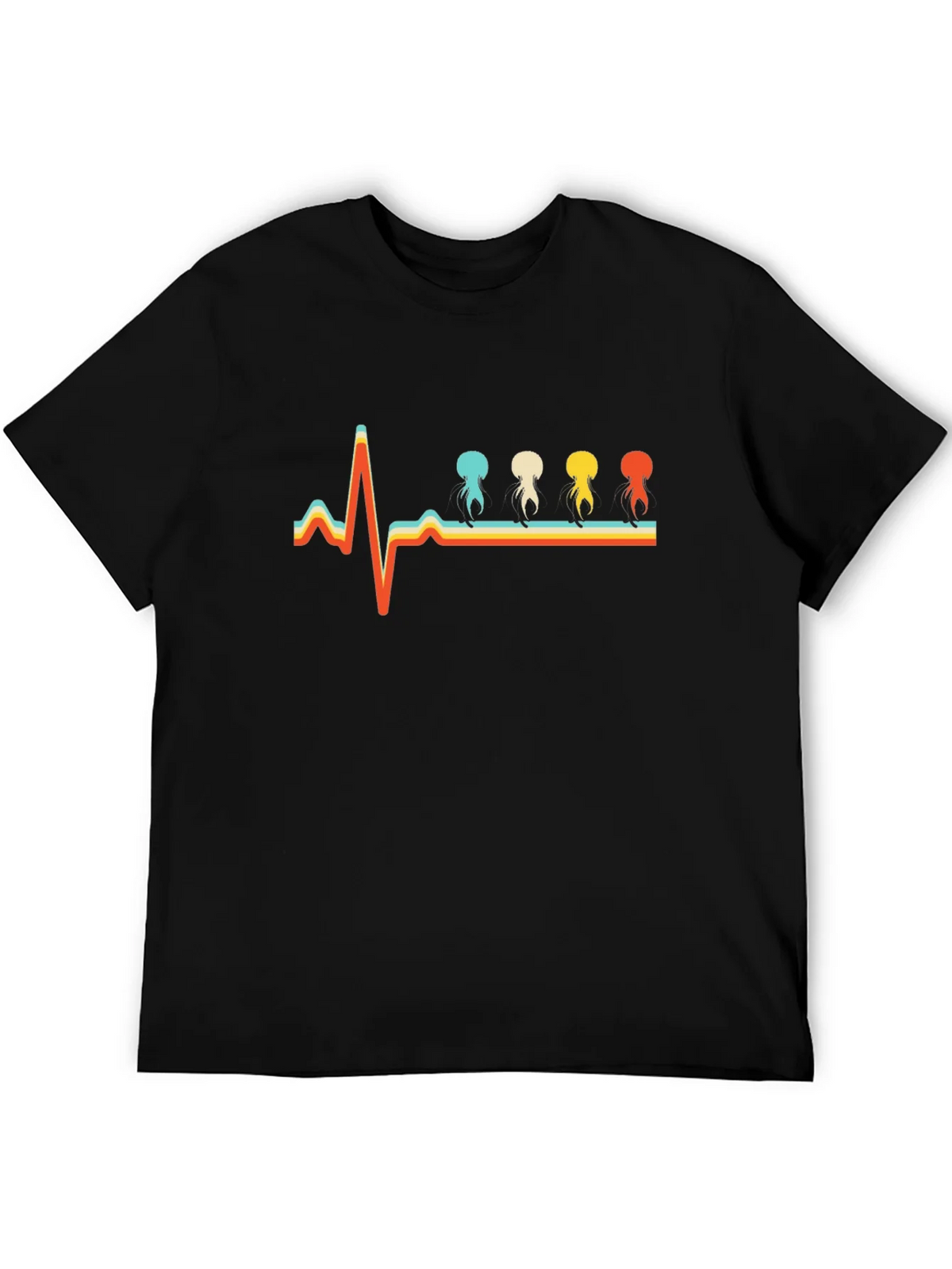 Retro Heartbeat Jellyfish T-Shirt - Unique Design product image 5