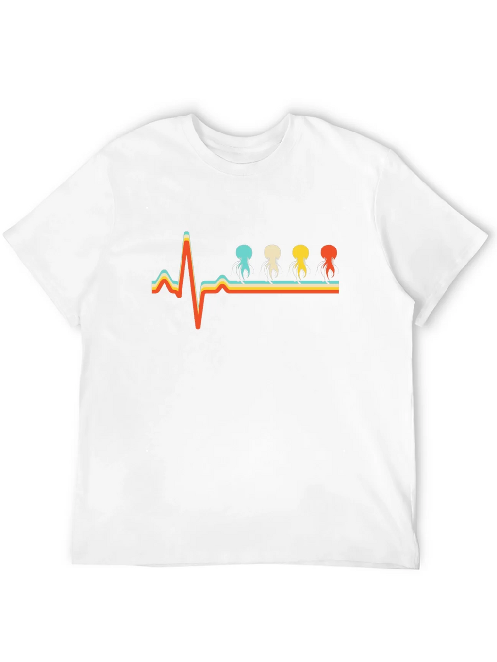 Retro Heartbeat Jellyfish T-Shirt - Unique Design product image 11