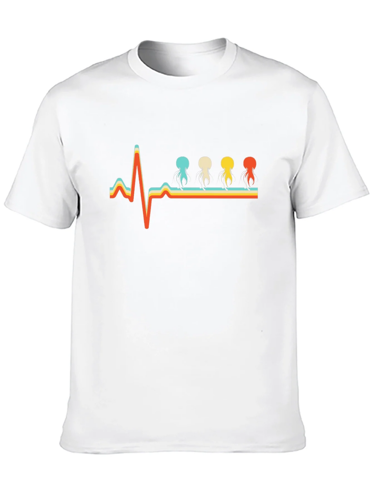 Retro Heartbeat Jellyfish T-Shirt - Unique Design product image 9