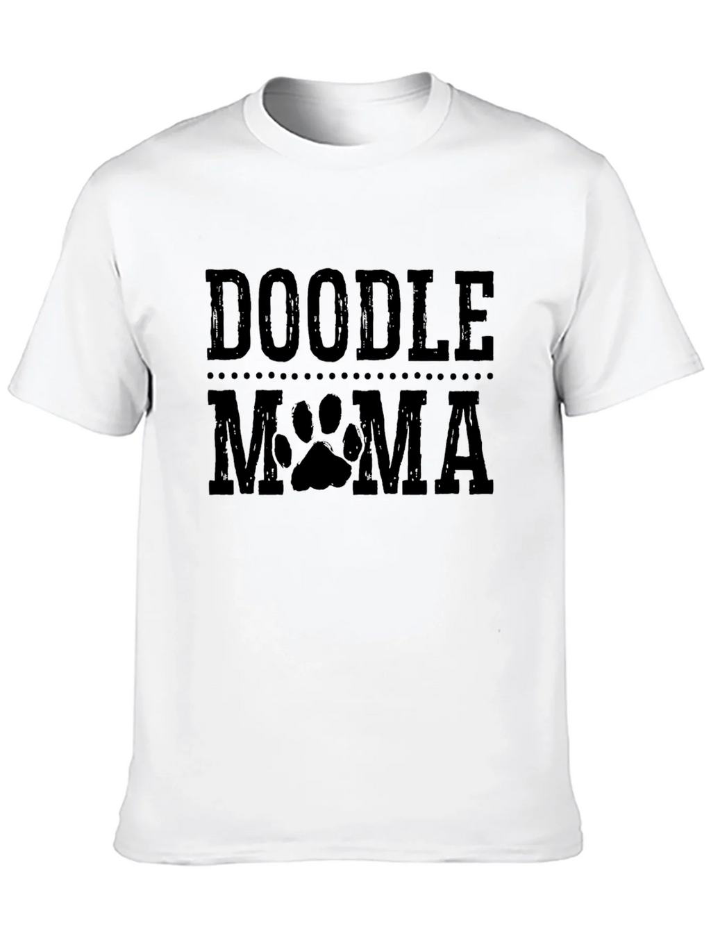 Doodle Mama Paw Print Black Graphic T-Shirt product image 12