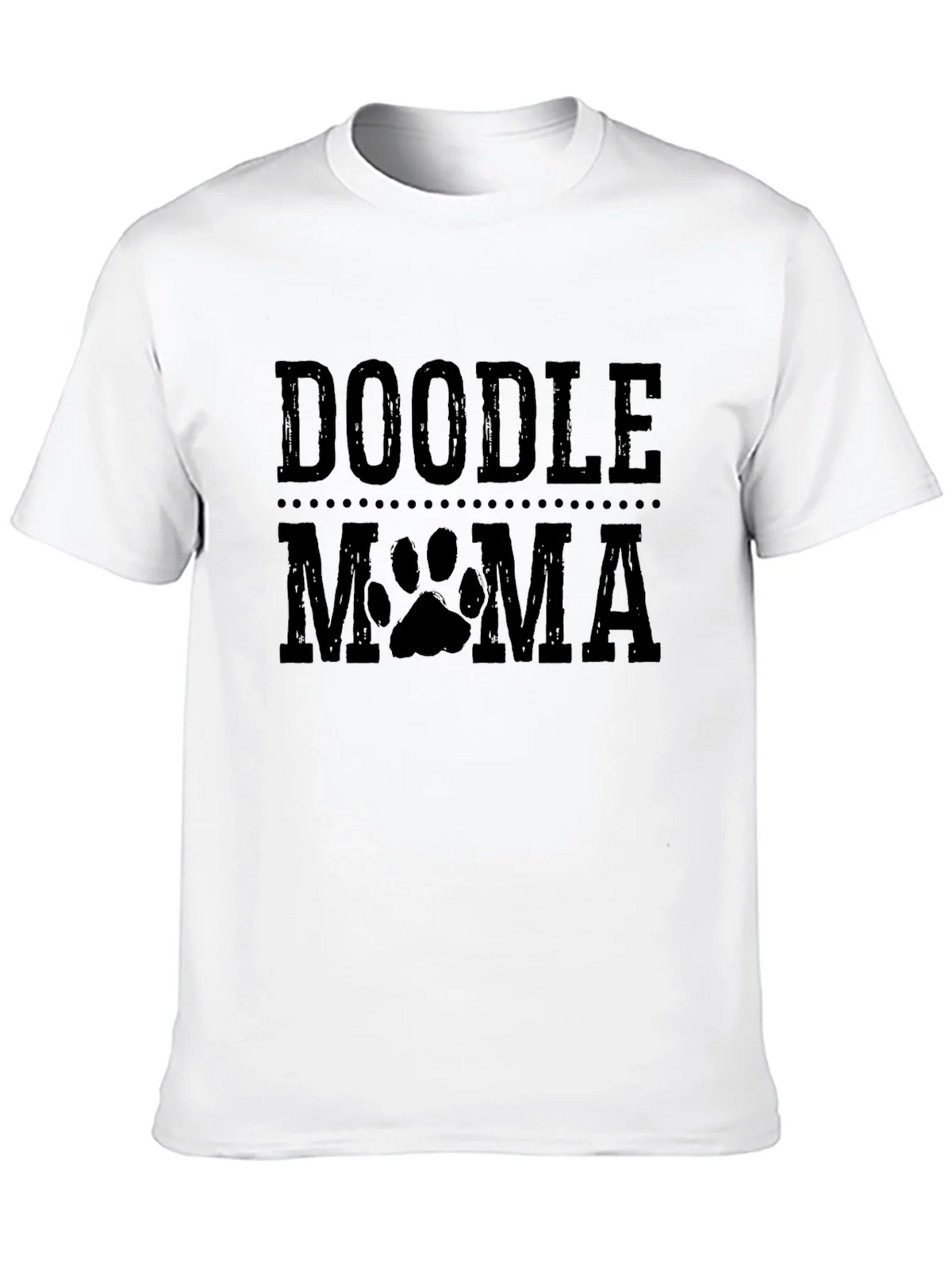 Doodle Mama Paw Print Black Graphic T-Shirt product image 12