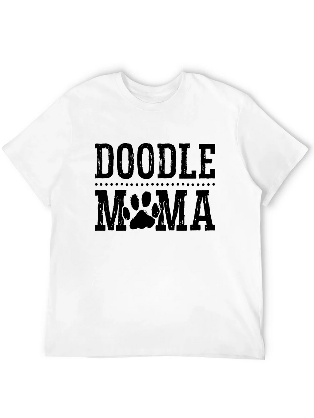 Doodle Mama Paw Print Black Graphic T-Shirt product image 3