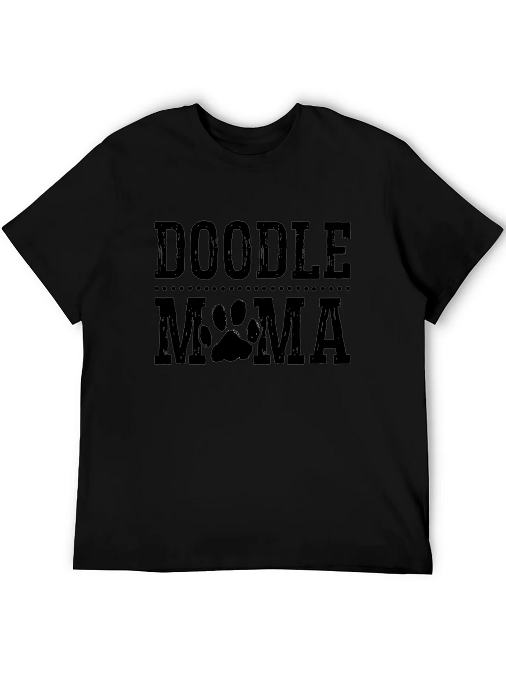 Doodle Mama Paw Print Black Graphic T-Shirt product image 8