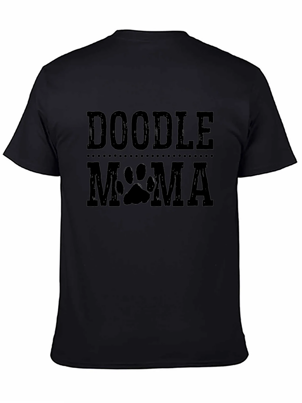 Doodle Mama Paw Print Black Graphic T-Shirt product image 7