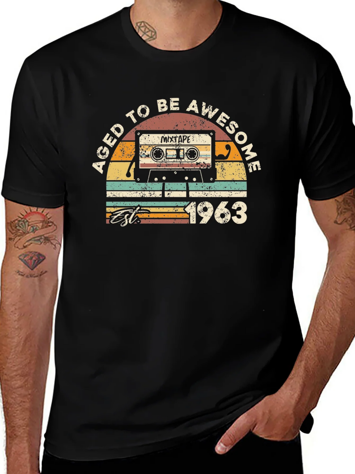 Aged to Be Awesome 1963 Mixtape T-Shirt product image 1