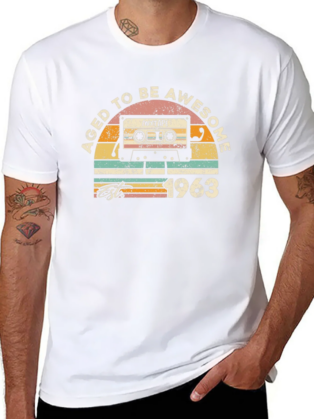 Aged to Be Awesome 1963 Mixtape T-Shirt product image 7