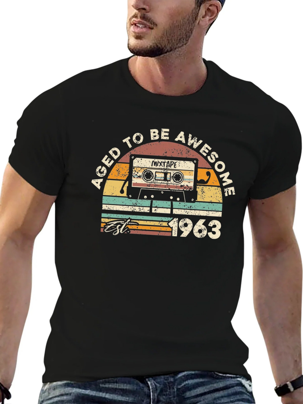 Aged to Be Awesome 1963 Mixtape T-Shirt product image 6