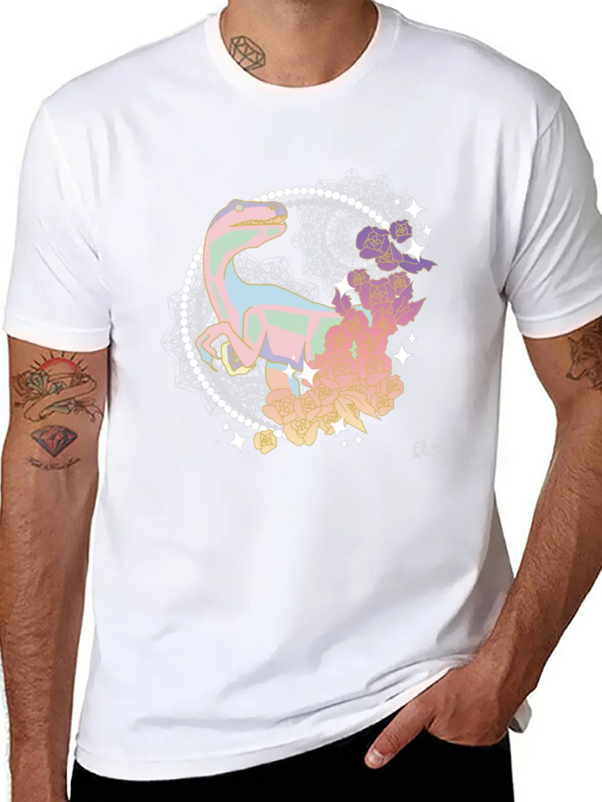 Pastel Dinosaur T-Shirt product image 7