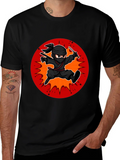 Ninja Cartoon Graphic Black T-Shirt product image 1