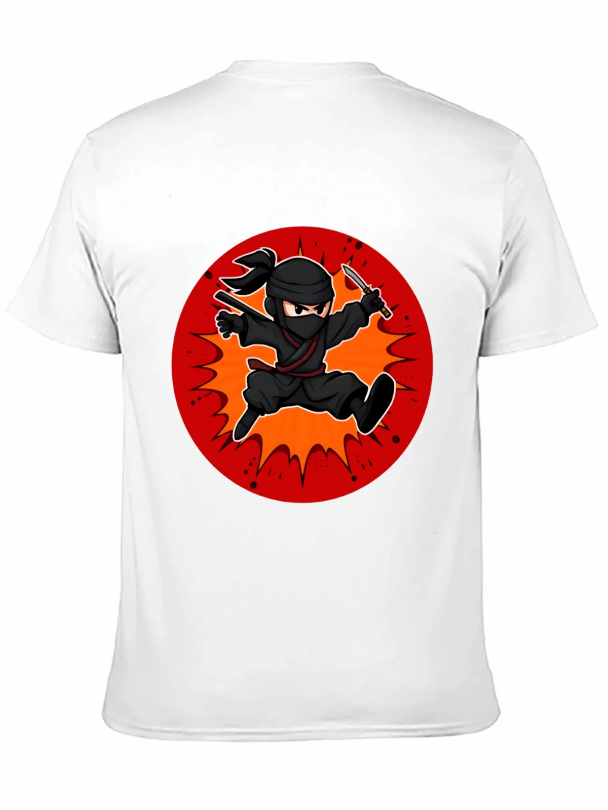 Ninja Cartoon Graphic Black T-Shirt product image 10