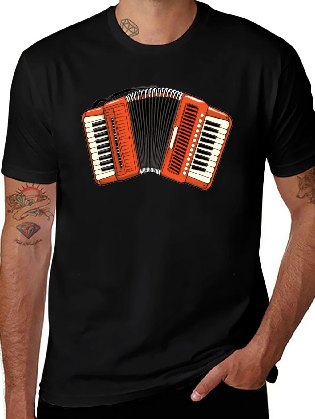 Accordion Graphic Tee - Musical Instrument T-Shirt product image 1